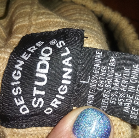 VTG 80's Real Suede Color Block Full Zip Cardigan - Picture 8 of 8